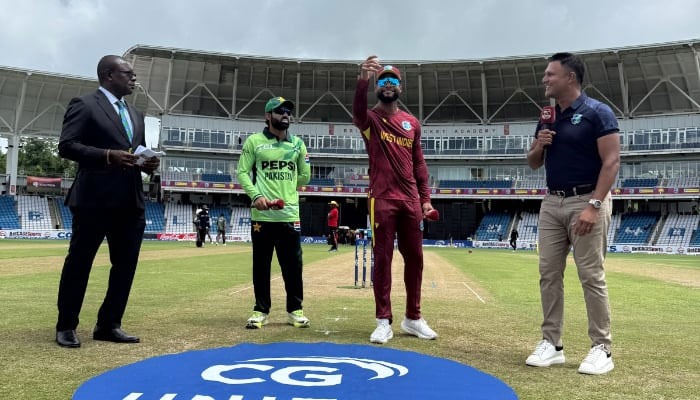 ٻي ون ڊي ميچ ۾ ويسٽ انڊيز ٽاس کٽي پاڪستان خلاف فيلڊنگ جو فيصلو ڪيو